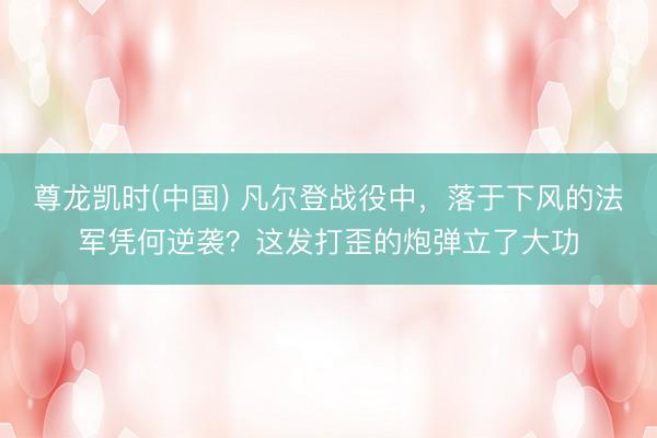 尊龙凯时(中国) 凡尔登战役中,落于下风的法军凭何逆袭?这发打歪的炮弹立了大功