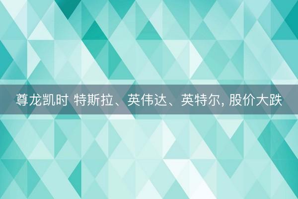 尊龙凯时 特斯拉、英伟达、英特尔， 股价大跌