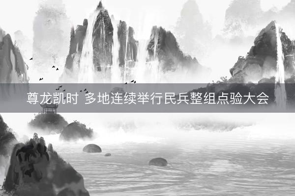 尊龙凯时 多地连续举行民兵整组点验大会