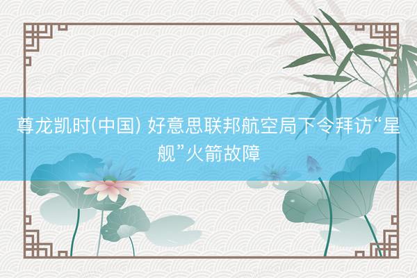 尊龙凯时(中国) 好意思联邦航空局下令拜访“星舰”火箭故障