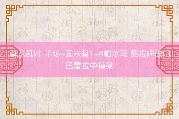 尊龙凯时 半场-国米暂1-0帕尔马 图拉姆破门巴雷拉中横梁