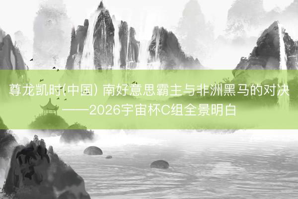尊龙凯时(中国) 南好意思霸主与非洲黑马的对决——2026宇宙杯C组全景明白