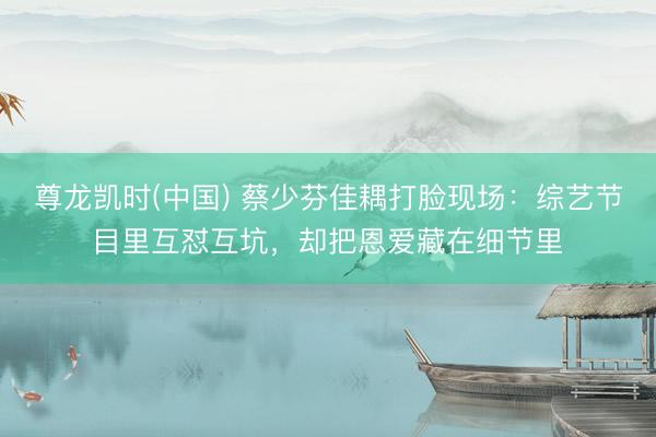 尊龙凯时(中国) 蔡少芬佳耦打脸现场:综艺节目里互怼互坑,却把恩爱藏在细节里