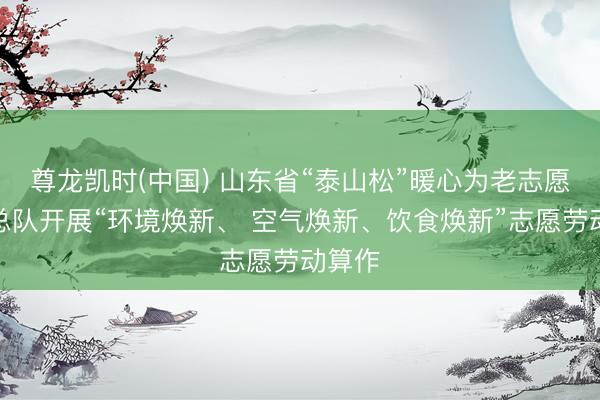 尊龙凯时(中国) 山东省“泰山松”暖心为老志愿劳动总队开展“环境焕新、 空气焕新、饮食焕新”志愿劳动算作